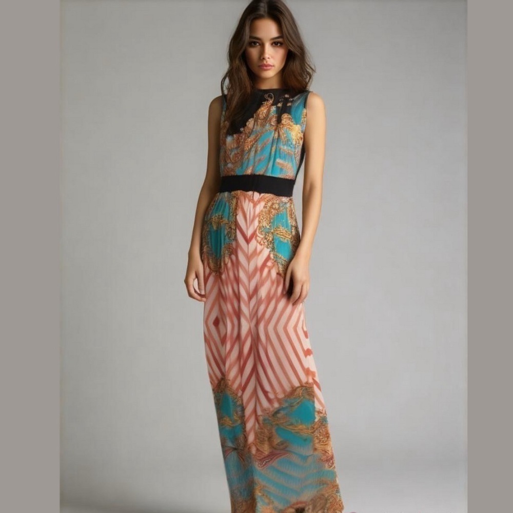 MULTI colored maxi dress
